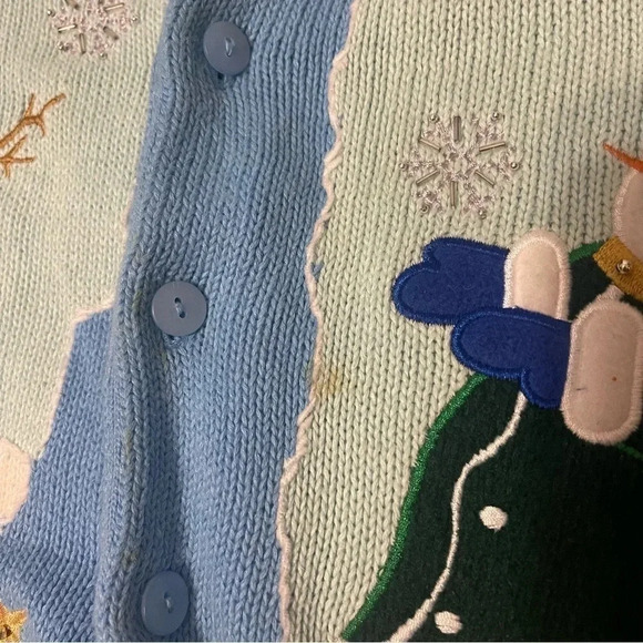 The Quacker Fatory Christmas Winter Cardigan Buttons Snowmen 3XL - Picture 4 of 10